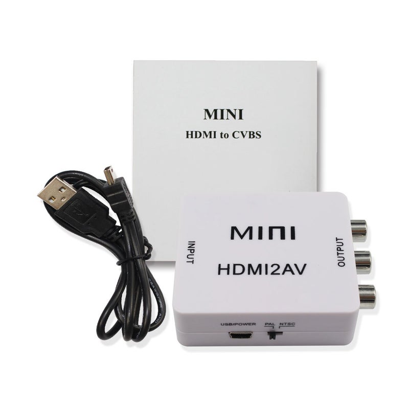 HDSUNWSTD Mini Composite 1080P HDMI to RCA Audio Video AV CVBS Adapter Support HD for HD HDMI2AV Converter Box for TV PC VCR DVD PAL - Image 4